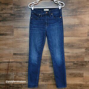 Madewell Jeans 28 Skinny 9" High Rise Creston Wash J4624 Tummy Control Slimming